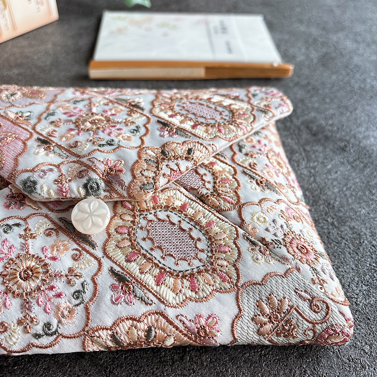 アンティーク 刺繍 布 ☆T0107☆ラカイ (38) アンティーク 刺繍布